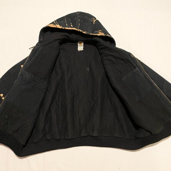 Carhartt Bomber Jacket Mens 3XL Distressed Tie Dye Style - Picture 11 of 16